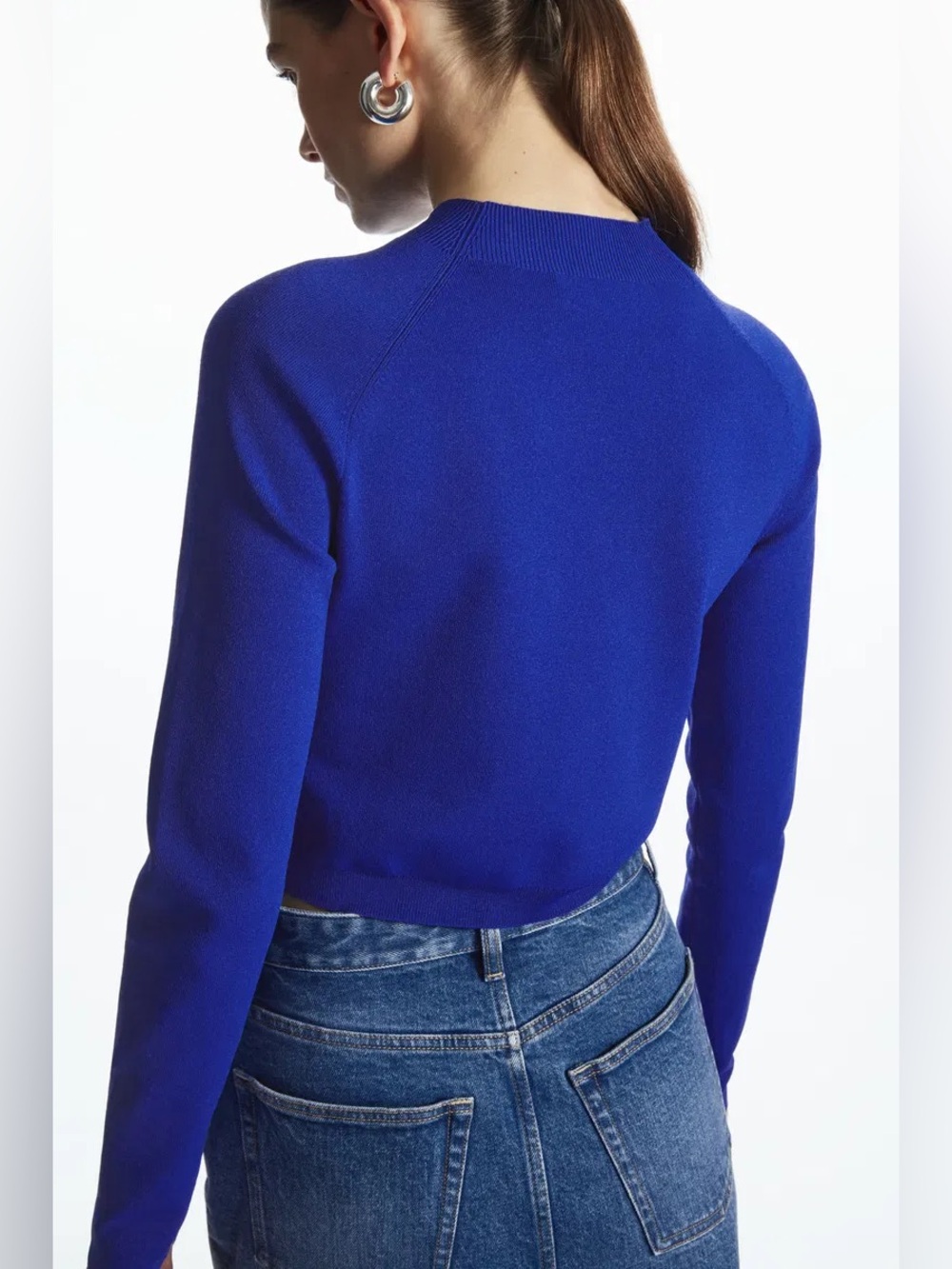 COS Cropped Knitted Mock-Neck Top - Picture 2 of 7